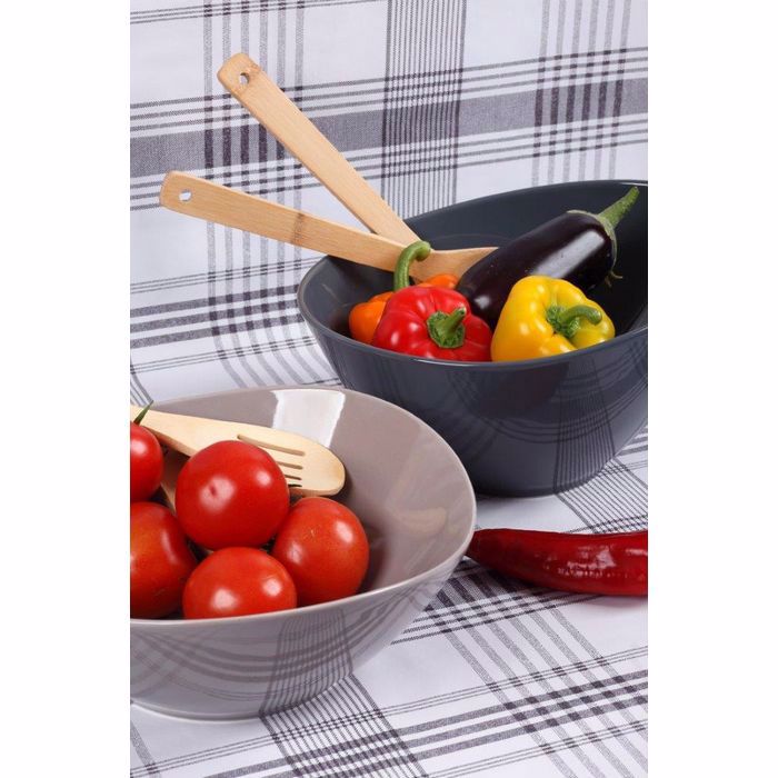Cryspo Trio Salatiera Porselanis Trigniki me Koutales Bamboo 'BEIGEGREY' 26000933